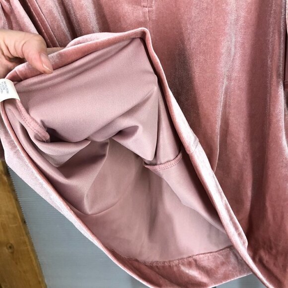 Nwt REBECCA MINKOFF Monsoon Pink Ruffled Cold Shoulder Velvet Blouse Top Sz S - Picture 5 of 10
